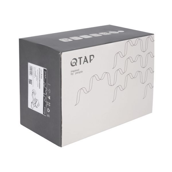 Змішувач для ванни Qtap Aries (з душовим гарнітуром) QTARI259CRM45559 Chrome QTARI259CRM45559 фото