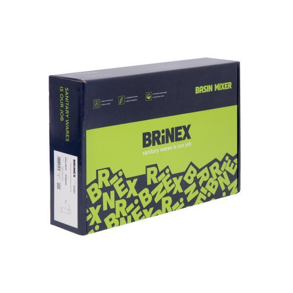 Змішувач для раковини Brinex Pure 001F низький Graphite BRIPUR001FGRP BRIPUR001FGRP фото