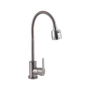 Змішувач для кухні Brinex Pure 015F41 з гнучким виливом Nickel BRIPUR015F41NKL BRIPUR015F41NKL фото