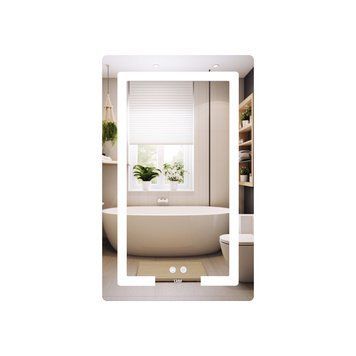 Дзеркало Lidz Kubis (KU2) 500х800 з LED-підсвічуванням Touch, з антизапотіванням, з димером, рег. яскравості LD78LF936508048448 LD78LF936508048448 фото