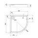 Душовий піддон Qtap Robin 308812C 80x80x12 см + сифон ROBIN308812C фото 2