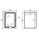 Дзеркало Lidz Kubis (KU2) 600х800 з LED-підсвічуванням Touch, з антизапотіванням, з димером, рег. яскравості LD78LF937608048449 LD78LF937608048449 фото 2