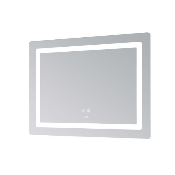 Дзеркало Lidz Kubis (KU2) 800х600 з LED-підсвічуванням Touch, з антизапотіванням, з димером, рег. яскравості LD78LF904806048446 LD78LF904806048446 фото