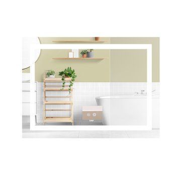 Дзеркало Lidz Kubis (KU1) 900х700 з LED-підсвічуванням Touch, з антизапотіванням, з димером, рег. яскравості LD78LF904907048451 LD78LF904907048451 фото