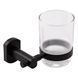 Склянка з тримачем Qtap Liberty настінна QTLIBBLM1158 Black QTLIBBLM1158 фото 1