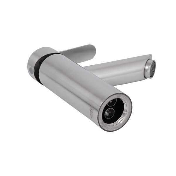 Змішувач для раковини Brinex Pure 001F низький Nickel BRIPUR001FNKL BRIPUR001FNKL фото