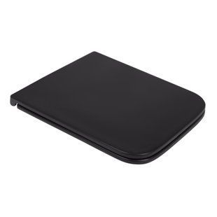 Сидіння для унітаза (Gemini) 435x357x37&nbsp;мм, Matt Black, з мікроліфтом, Slim Duroplast, Quick Release QT99HY2312MB Qtap QT99HY2312MB фото