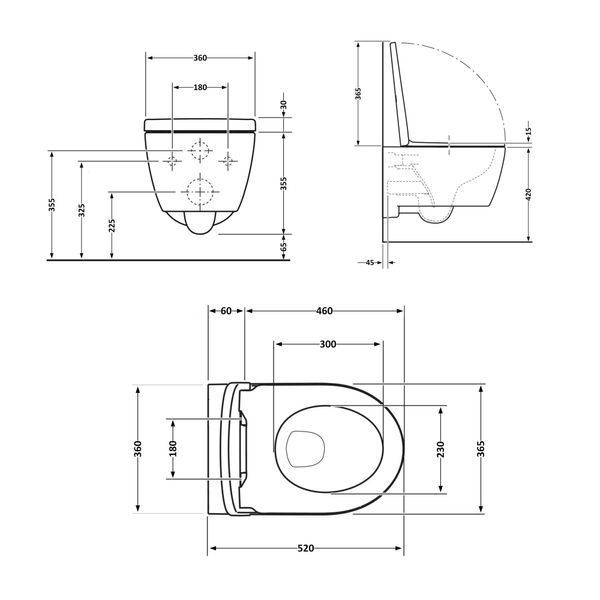 Унітаз підвісний Qtap Swan безобідковий з сідінням Soft-close QT16335178W QT16335178W фото