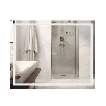 Дзеркало Qtap Mideya (DC-F614) 1000х800 з LED-підсвічуванням Touch, з антизапотіванням, димером QT2078F614W QT2078F614W фото