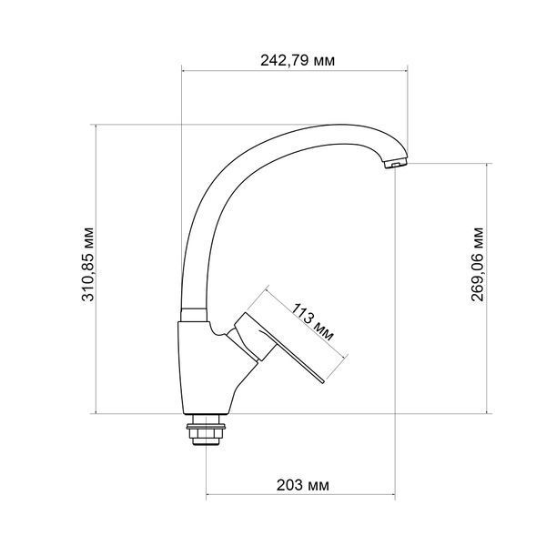 Змішувач для кухні Lidz Tani 007F (k40) LDTAN007FCRM44970 Chrome LDTAN007FCRM44970 фото