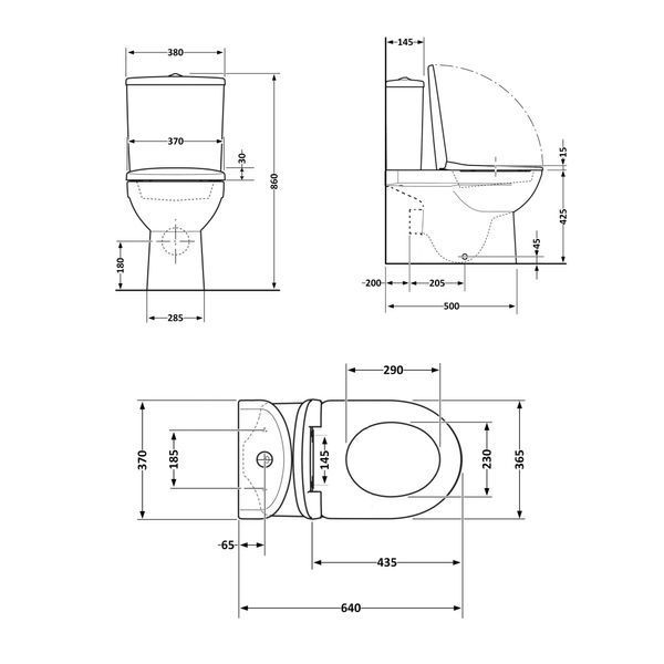 Унітаз підлоговий Qtap Swan Ultra Quiet з сидінням Soft-close 640x360x835 мм QT16222182TW White QT16222182TW фото