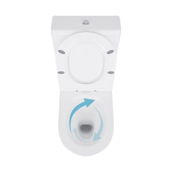 Унітаз підлоговий Qtap Swan Ultra Quiet з сидінням Soft-close 640x360x835 мм QT16222182TW White QT16222182TW фото