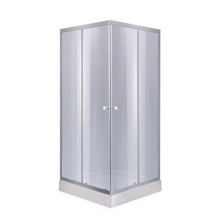 Душова кабіна Lidz Wawel SC80x80.SAT.LOW.GR, скло тон. 4 мм + Lidz Душовий піддон KAPIELKA ST80x80х14 LWASC8080SLGSET фото