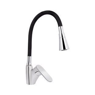 Змішувач для кухні Lidz Tani 007F3 з гнучким виливом (k40) LDTAN007F3BCR37649 Chrome/Black LDTAN007F3BCR37649 фото