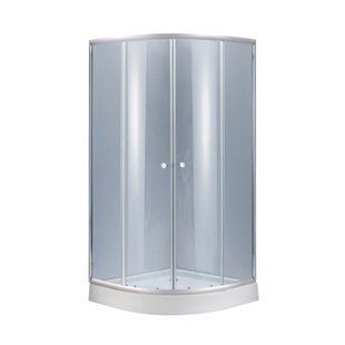Душова кабіна Lidz Latwa SC90x90.SAT.LOW.GR, скло тон. 4 мм + Lidz Душовий піддон KAPIELKA ST90x90x14 LLASC9090SLGSET фото