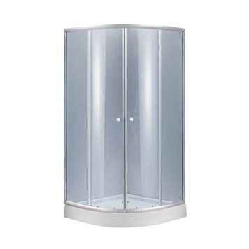 Душова кабіна Lidz Latwa SC90x90.SAT.LOW.GR, скло тон. 4 мм + Lidz Душовий піддон KAPIELKA ST90x90x14 LLASC9090SLGSET фото