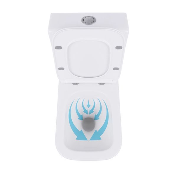 Унітаз підлоговий Qtap Crow Eco безобідковий з сідінням Soft-close QTCRO27W48750 QTCRO27W48750 фото