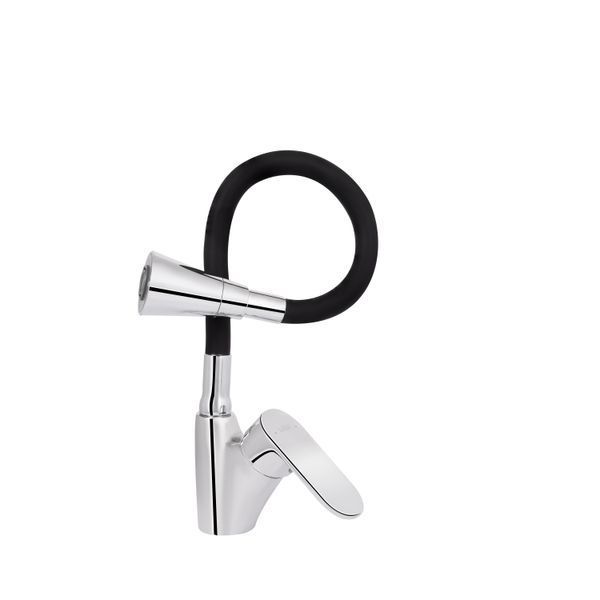 Змішувач для кухні Lidz Tani 007F3 з гнучким виливом (k40) LDTAN007F3BCR37649 Chrome/Black LDTAN007F3BCR37649 фото