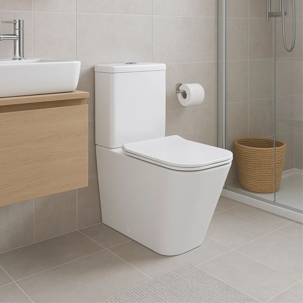 Унітаз підлоговий Qtap Crow Eco безобідковий з сідінням Soft-close QTCRO27W48750 QTCRO27W48750 фото