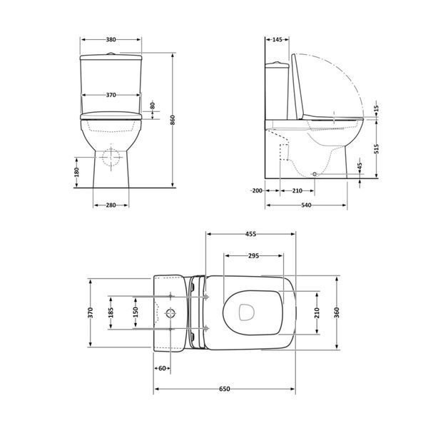 Унітаз підлоговий Qtap Crow Eco безобідковий з сідінням Soft-close QTCRO27W48750 QTCRO27W48750 фото