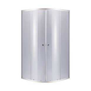 Душова кабіна Lidz Latwa SC90x90.SAT.LOW.GR, скло тоноване 4 мм без піддона LLSC9090SATLOWGR2 фото