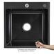 Lidz Handmade H5050HB Мийка для кухні інтегрована Decor Black PVD Honeycomb 2,5/0,5 мм LDH5050BDECPVD48369 LDH5050BDECPVD48369 фото 3