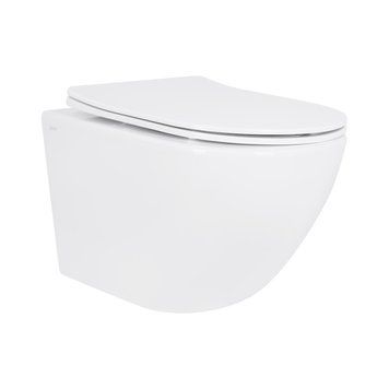 Унітаз підвісний Qtap Jay безобідковий з сідінням Soft-close QT07335175W QT07335175W фото