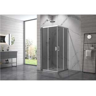 Душова кабина Armaform Elbe квадратна 190x90x90 см,хромований профіль, скло графіт, 6мм, без піддона (111-097111) 111-097111 фото