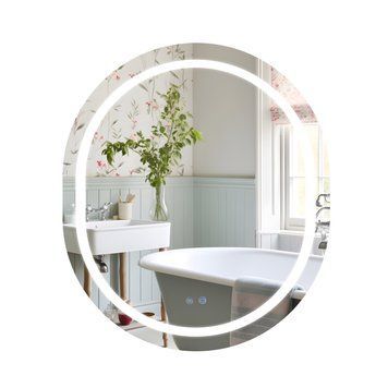 Дзеркало Qtap Gemini 800х700 з LED-підсвічуванням Touch, з антизапотіванням, з димером, рег. темп. кольору (3000-6500K) QT2578R8070 QT2578R8070 фото