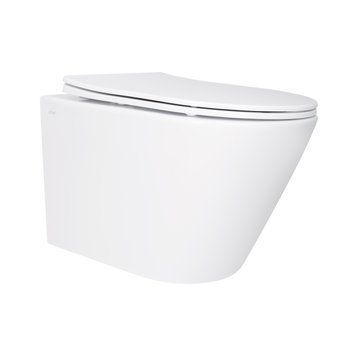 Унітаз підвісний Qtap Swan безобідковий з сідінням Soft-close QT16335180W QT16335180W фото