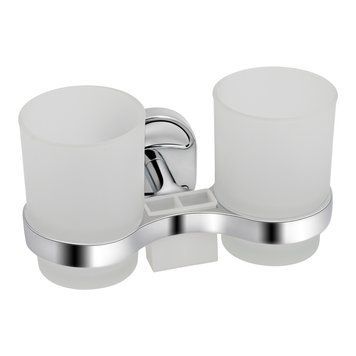 Склянка з тримачем Lidz Oreo 0402 подвійний настінний (матове скло) LDORE0402CRM22164 Chrome LDORE0402CRM22164 фото