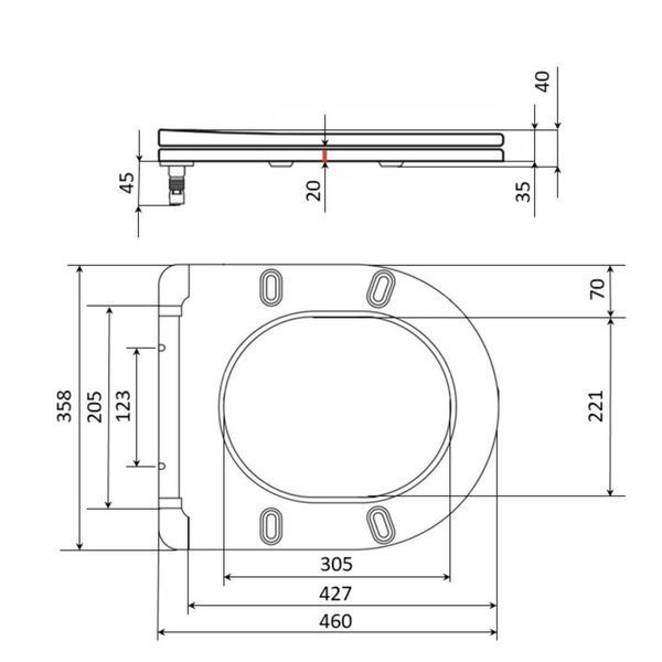 Сидіння для унітазу Qtap (Kolibri) 455&times;360&times;30 мм, White, з мікроліфтом Slim Duroplast, Quick Release QTST179W49488 QTST179W49488 фото