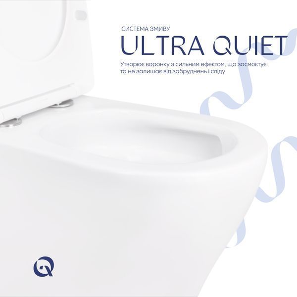 Унітаз-компакт Qtap Cardinal Ultra Quiet безободковий з сидінням Soft-close QT04222168AUQ3W QT04222168AUQ3W фото