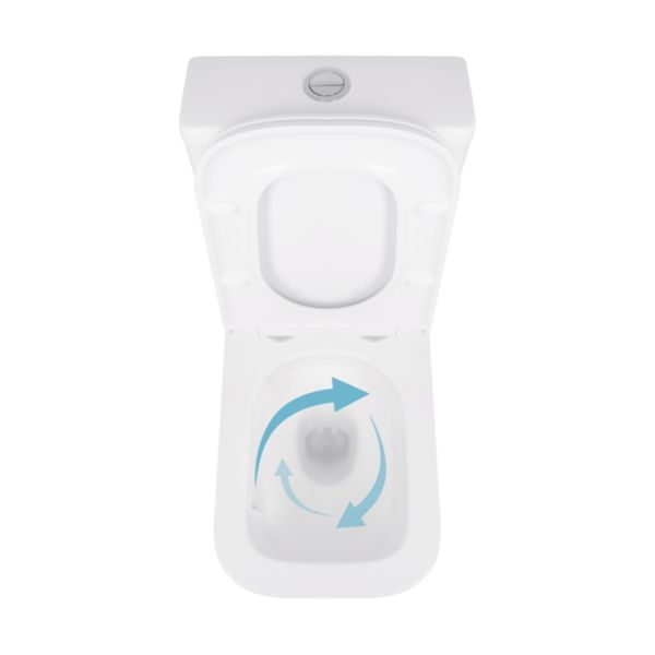 Унітаз-компакт Qtap Cardinal Ultra Quiet безободковий з сидінням Soft-close QT04222168AUQ3W QT04222168AUQ3W фото