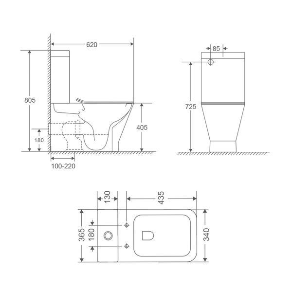 Унітаз-компакт Qtap Cardinal Ultra Quiet безободковий з сидінням Soft-close QT04222168AUQ3W QT04222168AUQ3W фото