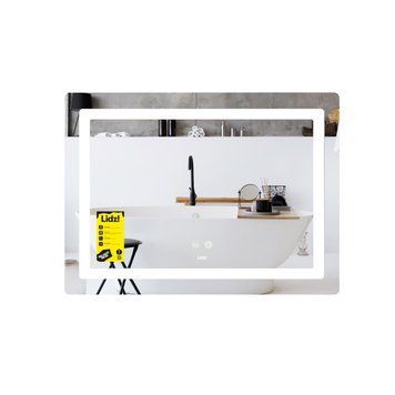 Дзеркало Lidz Kubis (KU2) 700х500 з LED-підсвічуванням Touch, з антизапотіванням, з димером, рег. яскравості LD78LF90448486 LD78LF90448486 фото