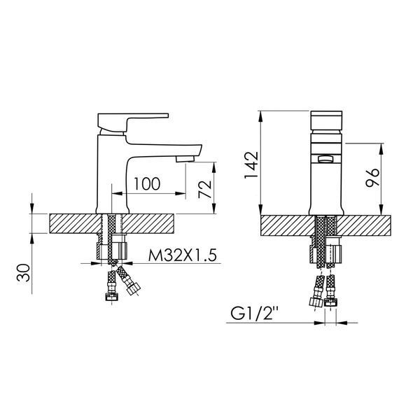 Змішувач для раковини Lidz Wawel 001 (k35) LDWAW001CRM45387 Chrome LDWAW001CRM45387 фото