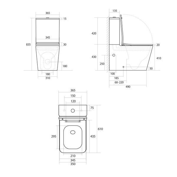 Унітаз підлоговий Qtap Tern Ultra Quiet безобідковий з сидінням Soft-Close QT17226003AW White QT17226003AW фото