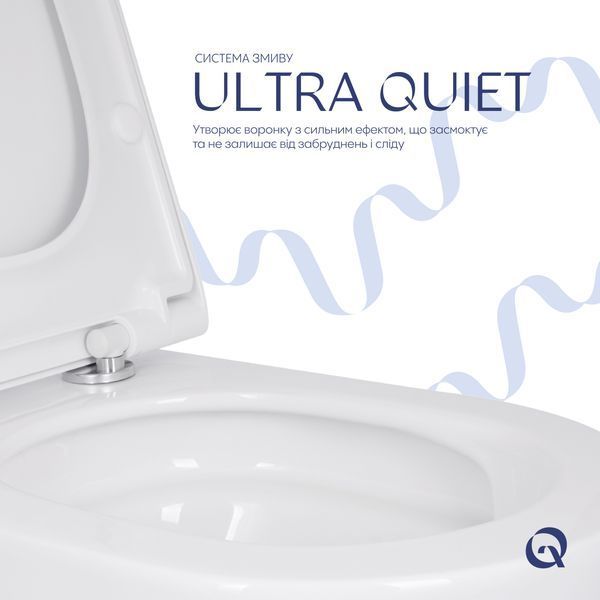 Унітаз підвісний Qtap Scorpio ML Ultra Quiet 490x365x325 мм, з сидінням Soft-close MagLock, White QTSCOML26W49622 QTSCOML26W49622 фото