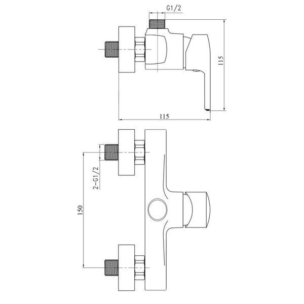 Змішувач для душу Brinex 40W 010 BRIN40W010 фото