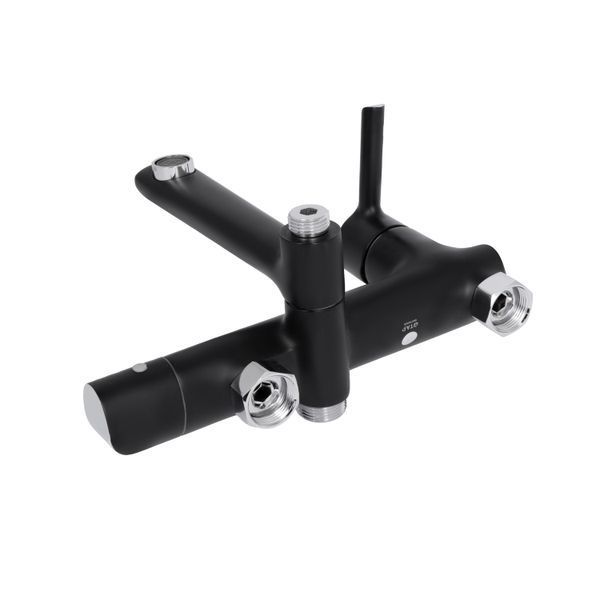 Душова система універсальна Qtap Grand на три споживачі (з виливом) QTGRABCR1004 Chrome/Black QTGRABCR1004 фото