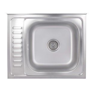 Кухонна мийка Brinex 6050-R 0,6 мм Satin (BRIN6050RSAT06) BRIN6050RSAT06 фото
