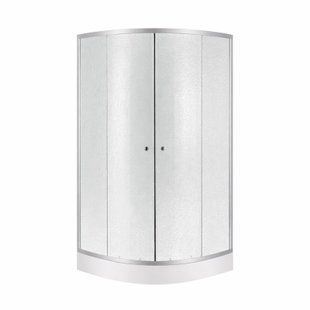 Набір Lidz душова кабіна Latwa SC80x80.SAT.LOW.FR, скло Frost 4 мм + піддон Kupala LLSC8080SATLOWFR2SET фото