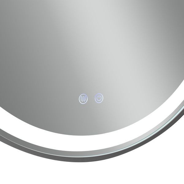Дзеркало Qtap Gemini 800х700 з LED-підсвічуванням Touch, з антизапотіванням, з димером, рег. темп. кольору (3000-6500K) QT2578R8072B QT2578R8072B фото