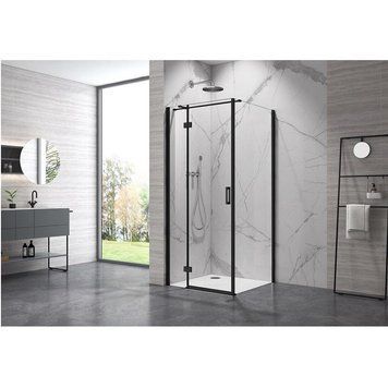 Душова кабіна Aquaform WERRA BLACK квадратна 90x90x195 см, скло прозоре 6 мм (111-40495) 111-40495 фото