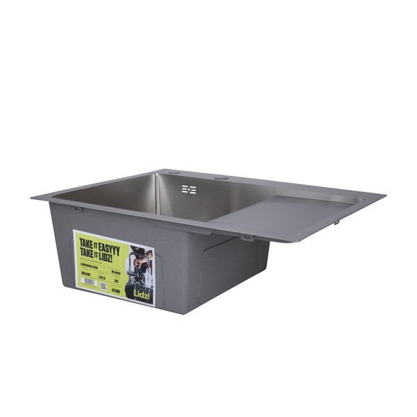 Мийка для кухні інтегрована Lidz Handmade H6350R крило праворуч (LDH6350BRUR45587) Brushed Steel 3,0/1,0 мм LDH6350BRUR45587 фото