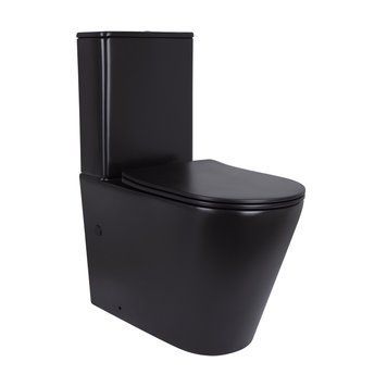 Унітаз підлоговий Qtap Scorpio Ultra Quiet безобідковий з сидінням Soft-close MATT BLACK QT14226088AMB QT14226088AMB фото