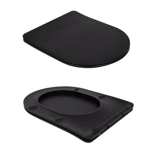 Унітаз підлоговий Qtap Scorpio Ultra Quiet безобідковий з сидінням Soft-close MATT BLACK QT14226088AMB QT14226088AMB фото