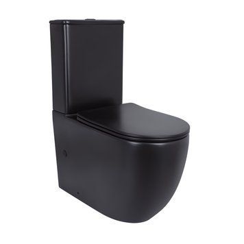 Унітаз підлоговий Qtap Robin Ultra Quiet безобідковий з сидінням Soft-close MATT BLACK QT13226083AMB QT13226083AMB фото