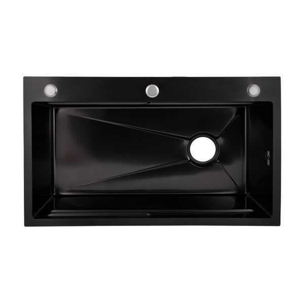 Lidz Handmade H7545B Мийка для кухні інтегрована Decor Black PVD Honeycomb 3,0/1,0 мм LDH7545BDECPVD48373 LDH7545BDECPVD48373 фото